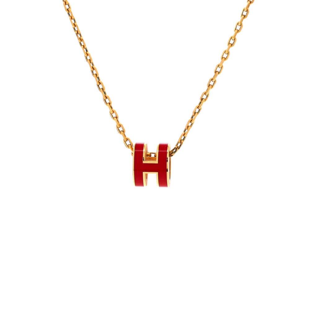 Hermes Mini Pop H Pendant Chain Necklace
